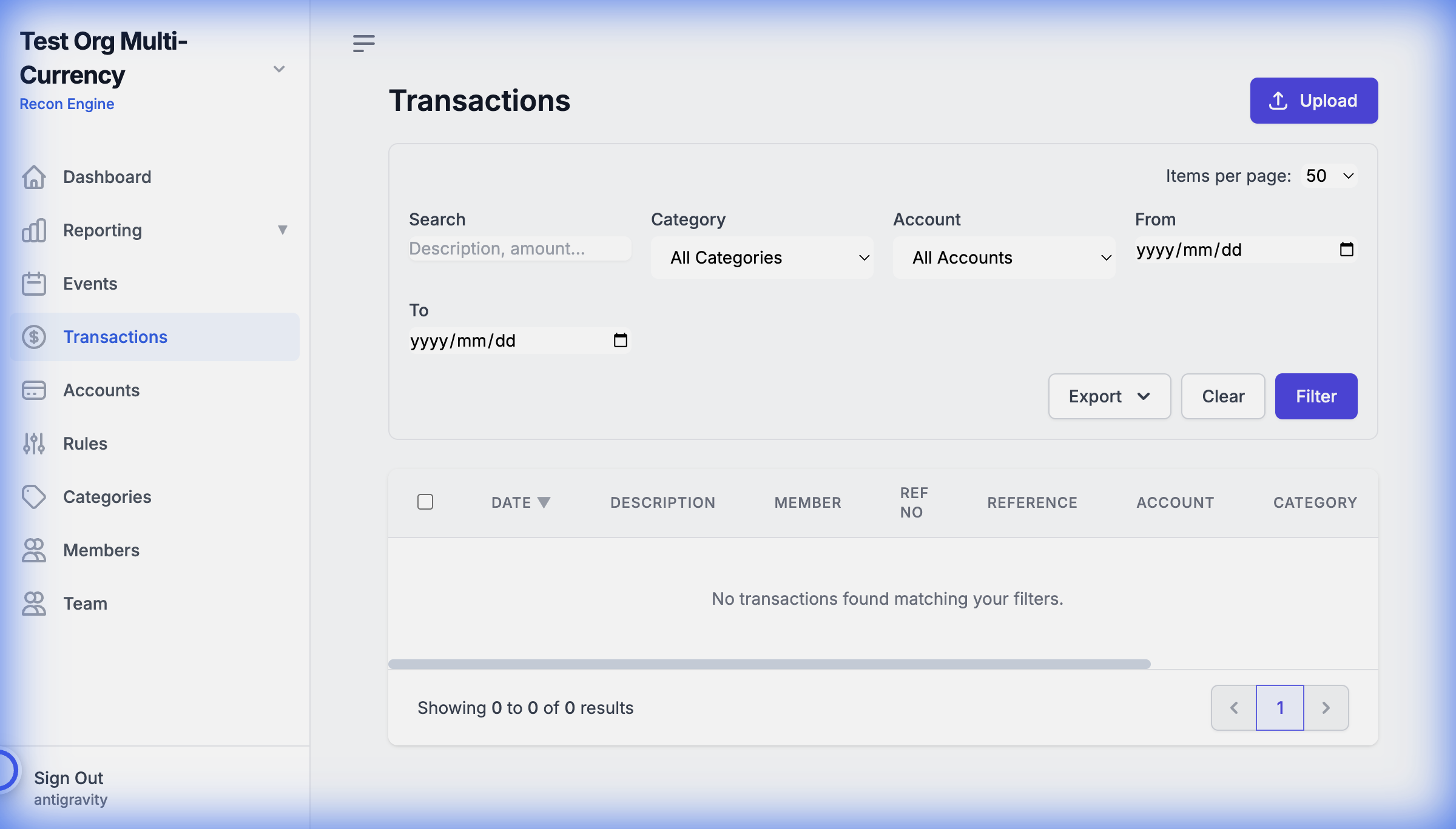 Transactions List
